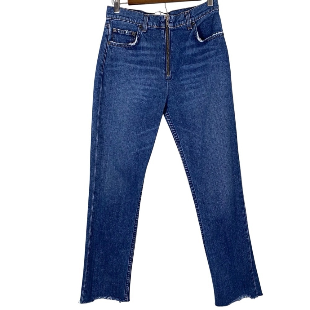 Reformation Womens Brooke Zip Jean Size 26 Ankle High Rise Straight Leg